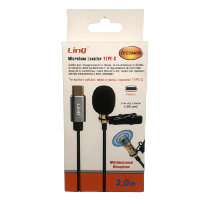 Câble Micro-cravate Type-C 3M LinQ TPC3540M — LinQ · Smarty Paris 18e